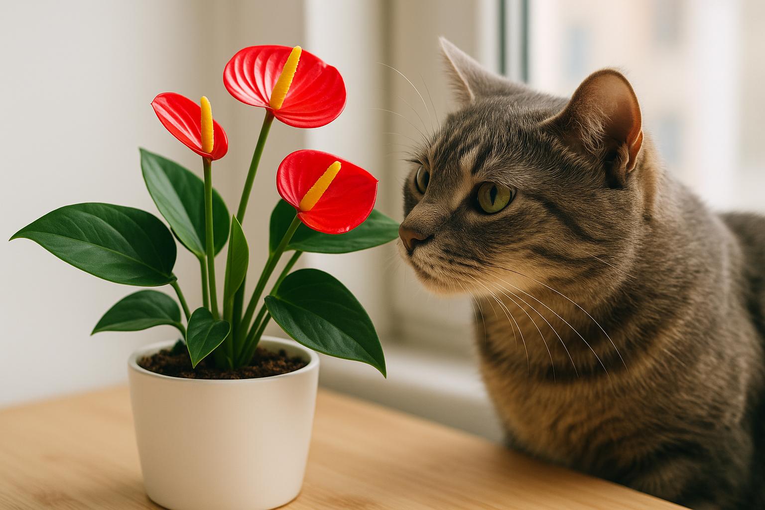 Anthurium und Katzen: Ist die Flamingoblume giftig?