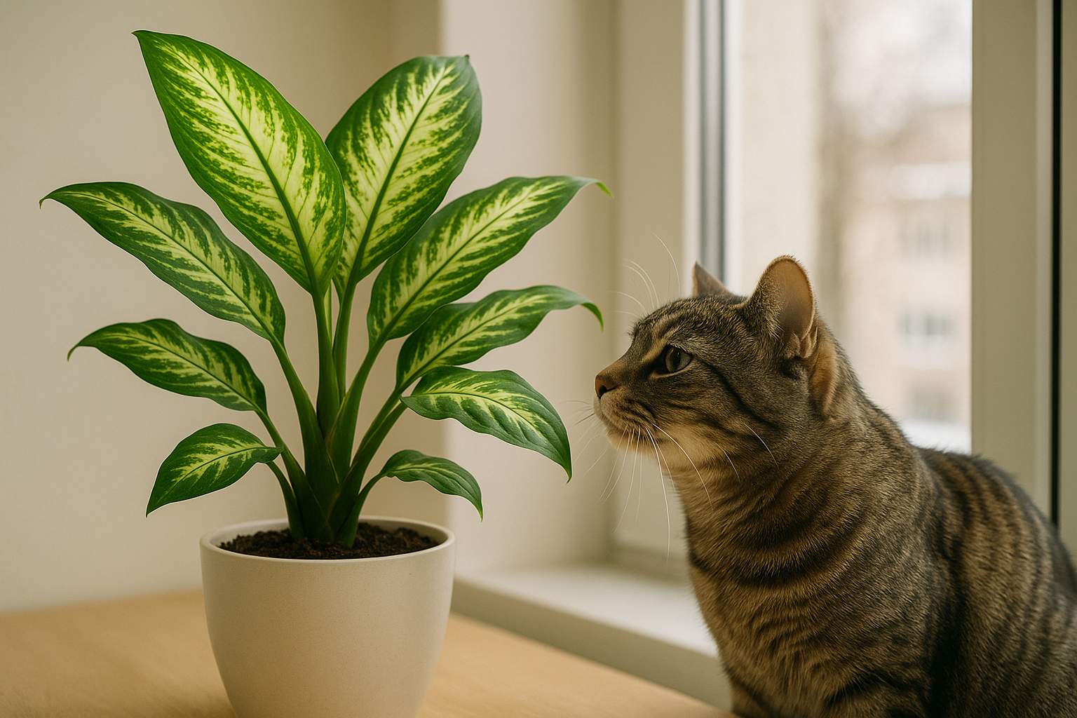 Dieffenbachia und Katzen: Ist die Pflanze wirklich giftig?
