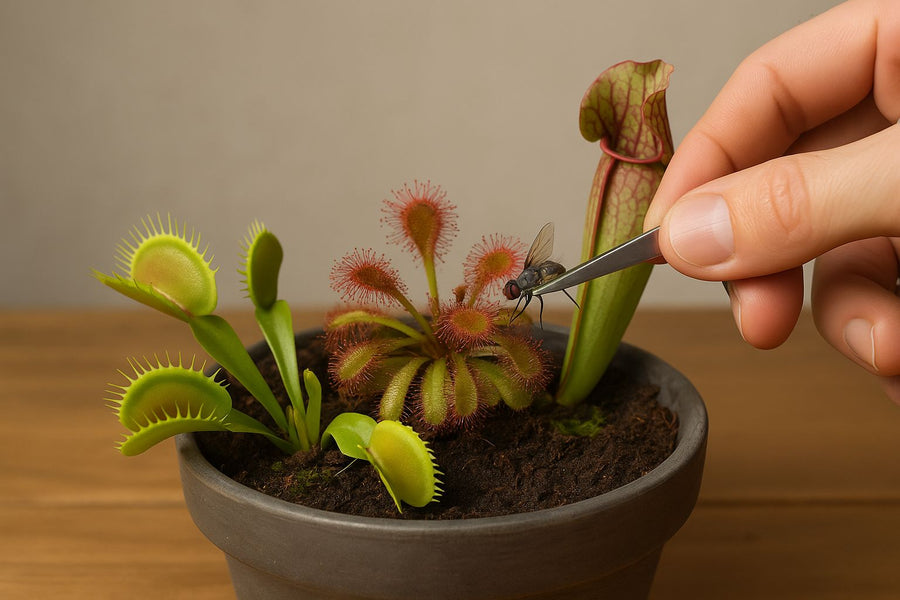 So fütterst du deine fleischfressenden Pflanzen richtig