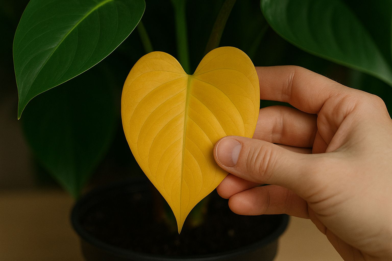 Warum hat dein Philodendron gelbe Blätter?