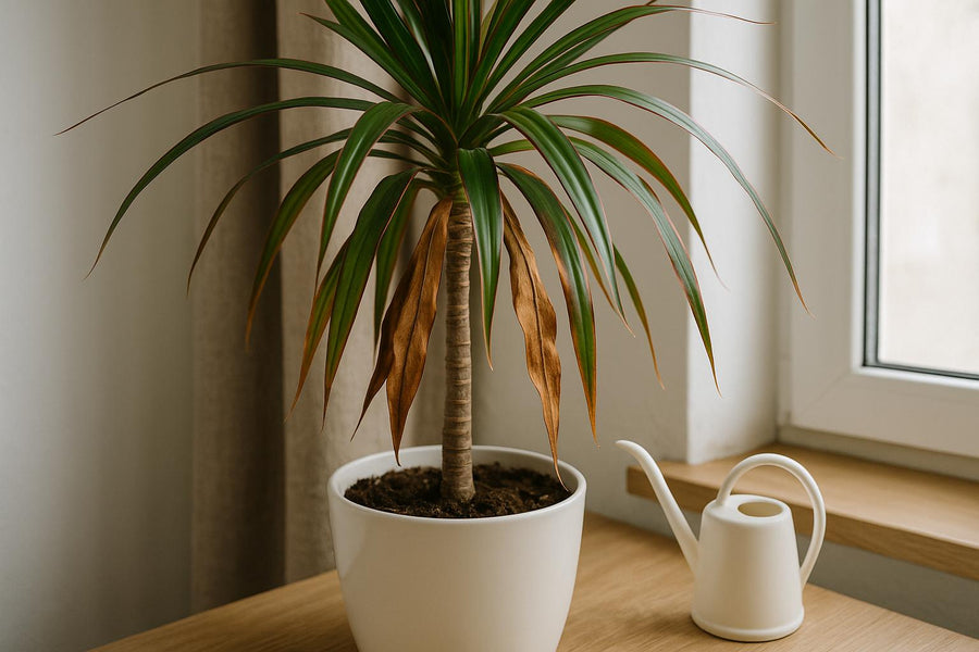 Drachenbaum mit braunen Blättern: Ursachen und Lösungen