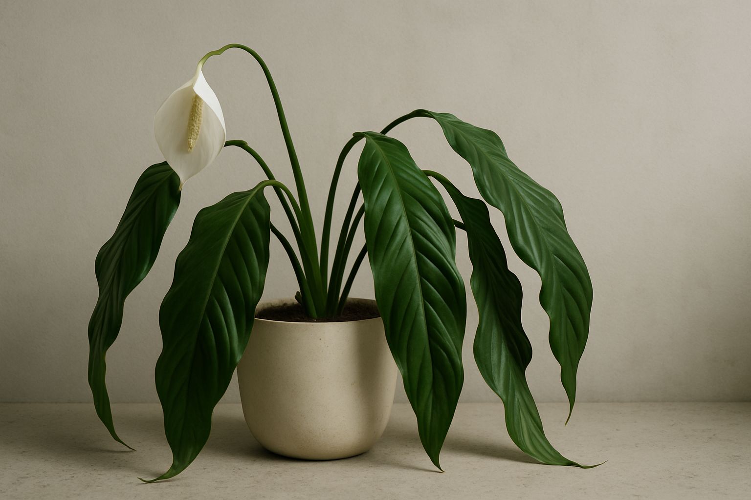 Wenn dein Einblatt die Blätter hängen lässt