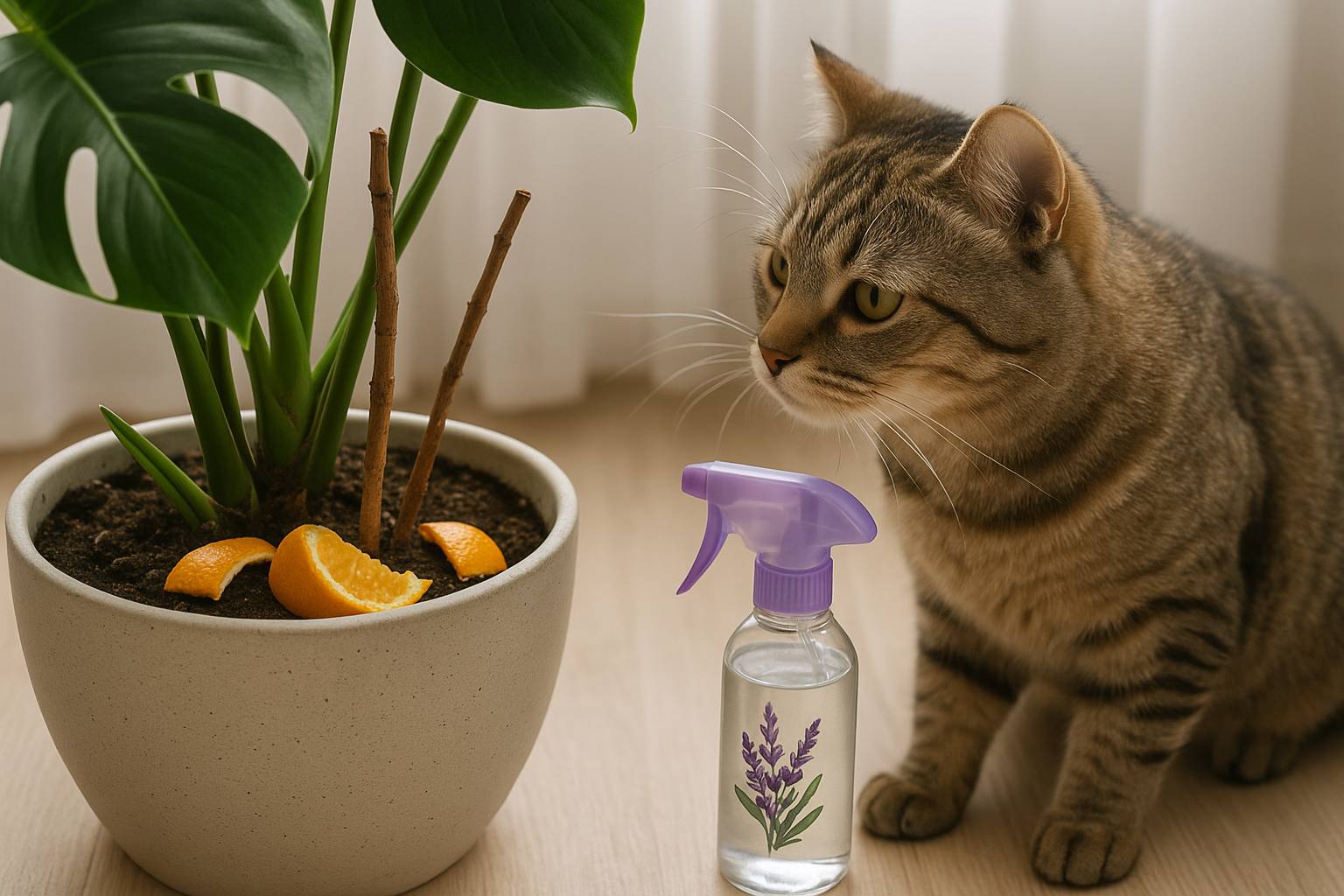 Katzen sicher von deinen Zimmerpflanzen fernhalten