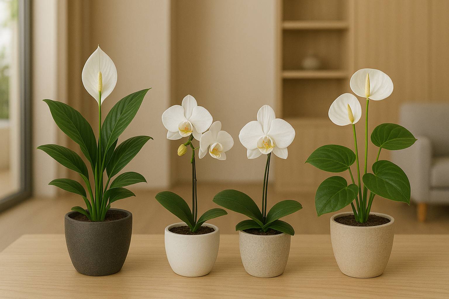 Zimmerpflanze Mit Weißen Blüten kaufen