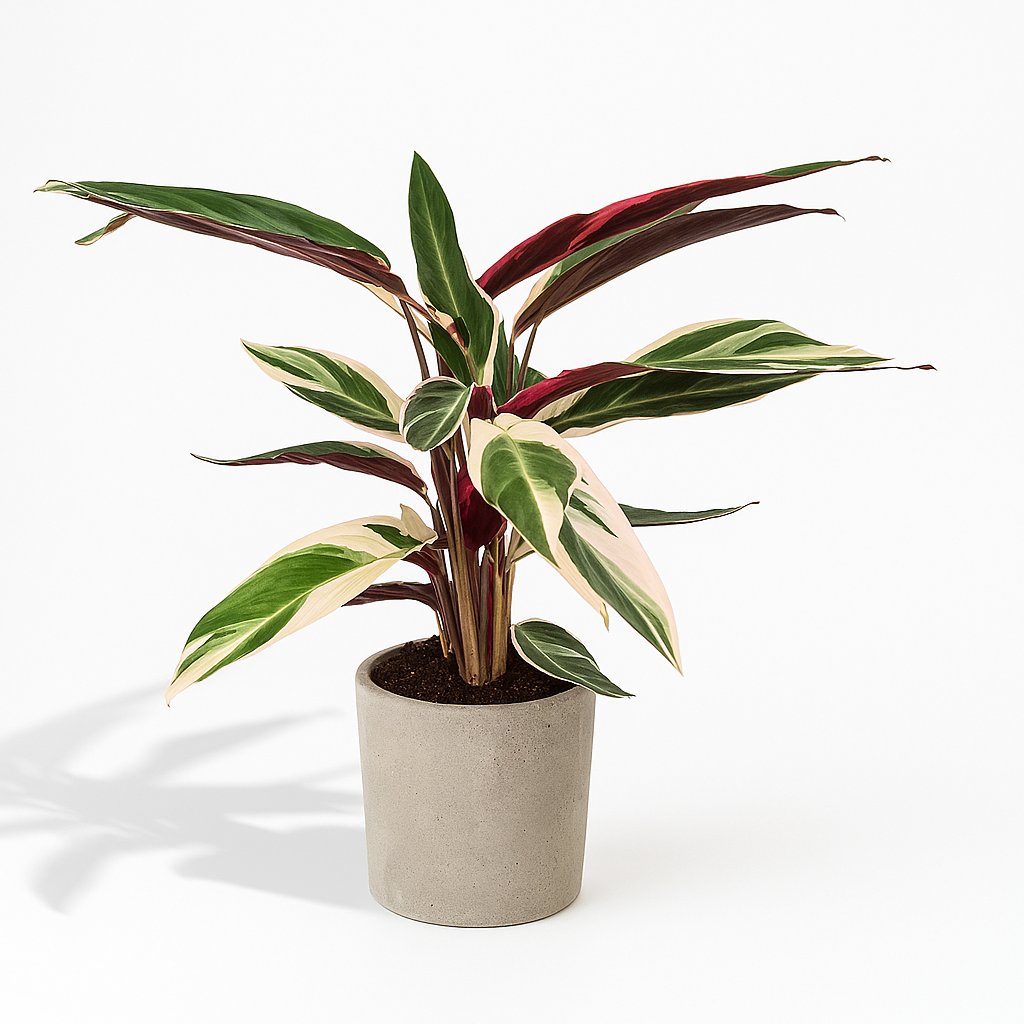 Calathea Triostar - 70cm in einem modernen Studio mit modernem Topf