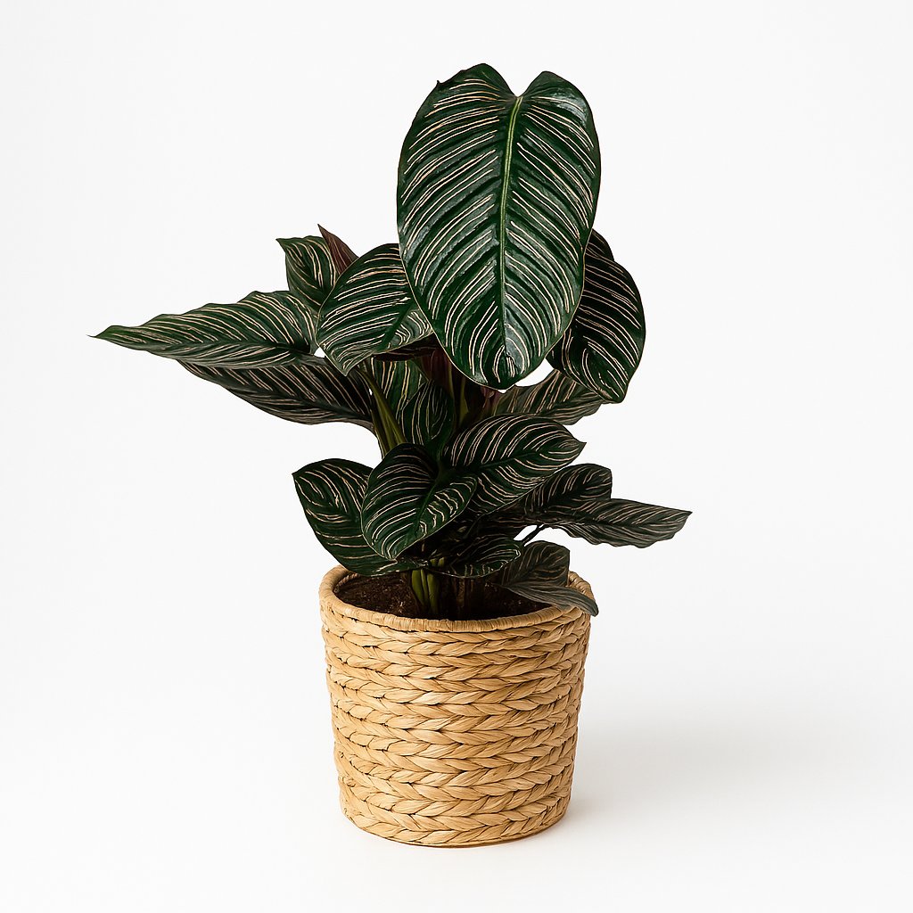 Calathea Ornata - 75cm in einem modernen Studio mit modernem Topf