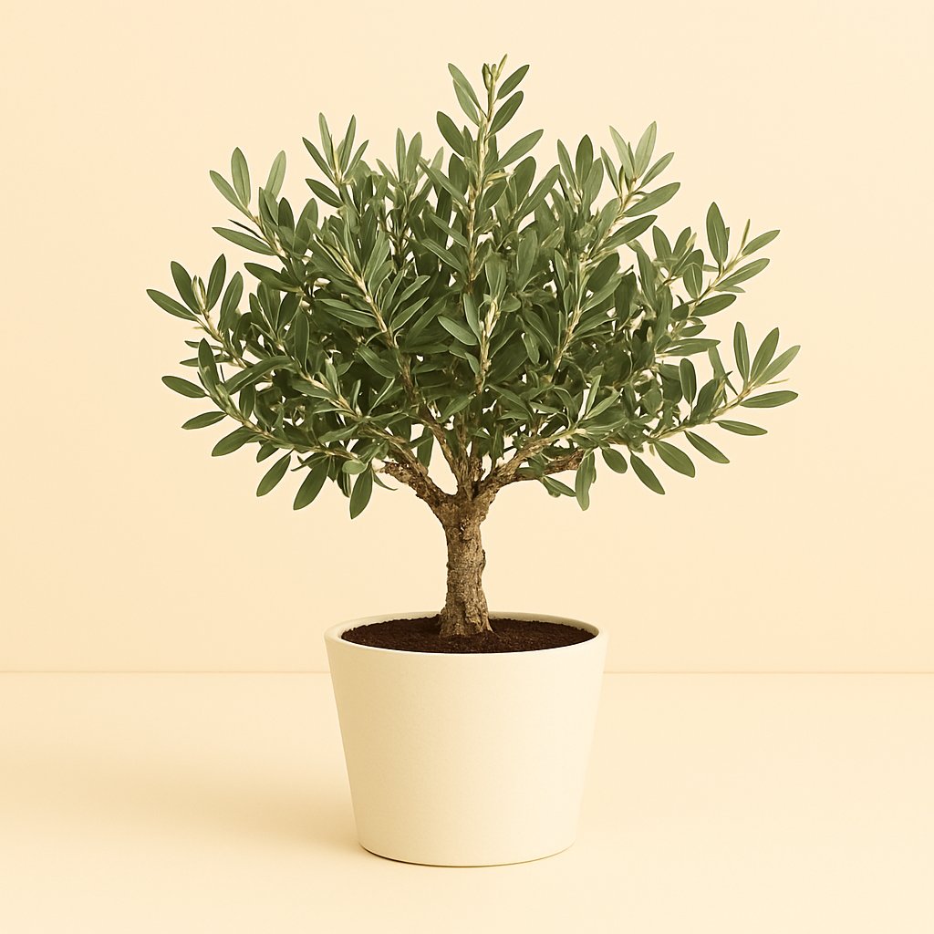 Olea - 35cm in einem modernen Studio mit modernem Topf