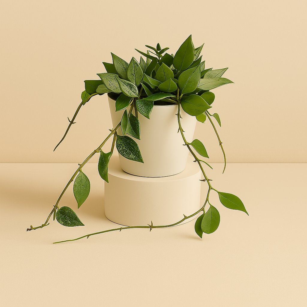 Hoya Krohniana Eskimo - 15cm in einem modernen Studio mit modernem Topf