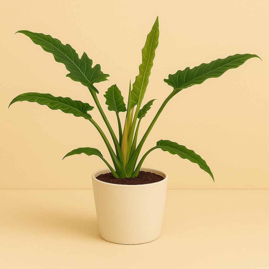Philodendron Narrow - 90cm in einem modernen Studio mit modernem Topf