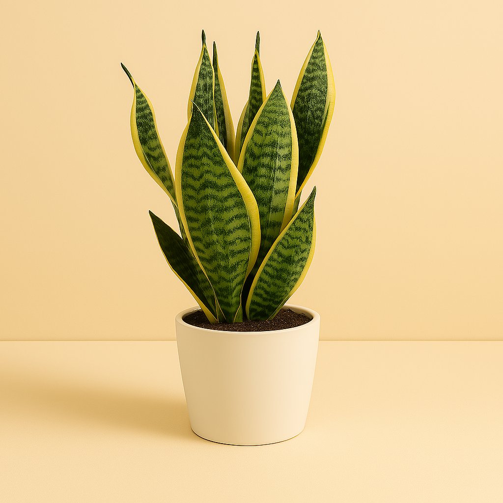 Dracaena Bicolor - 30cm in einem modernen Studio mit modernem Topf