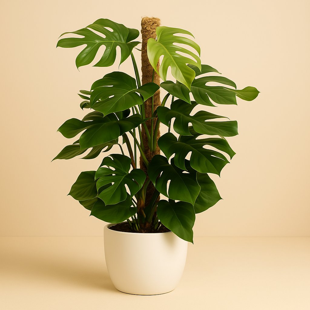 Monstera Pertusum - 150cm in einem modernen Studio mit modernem Topf