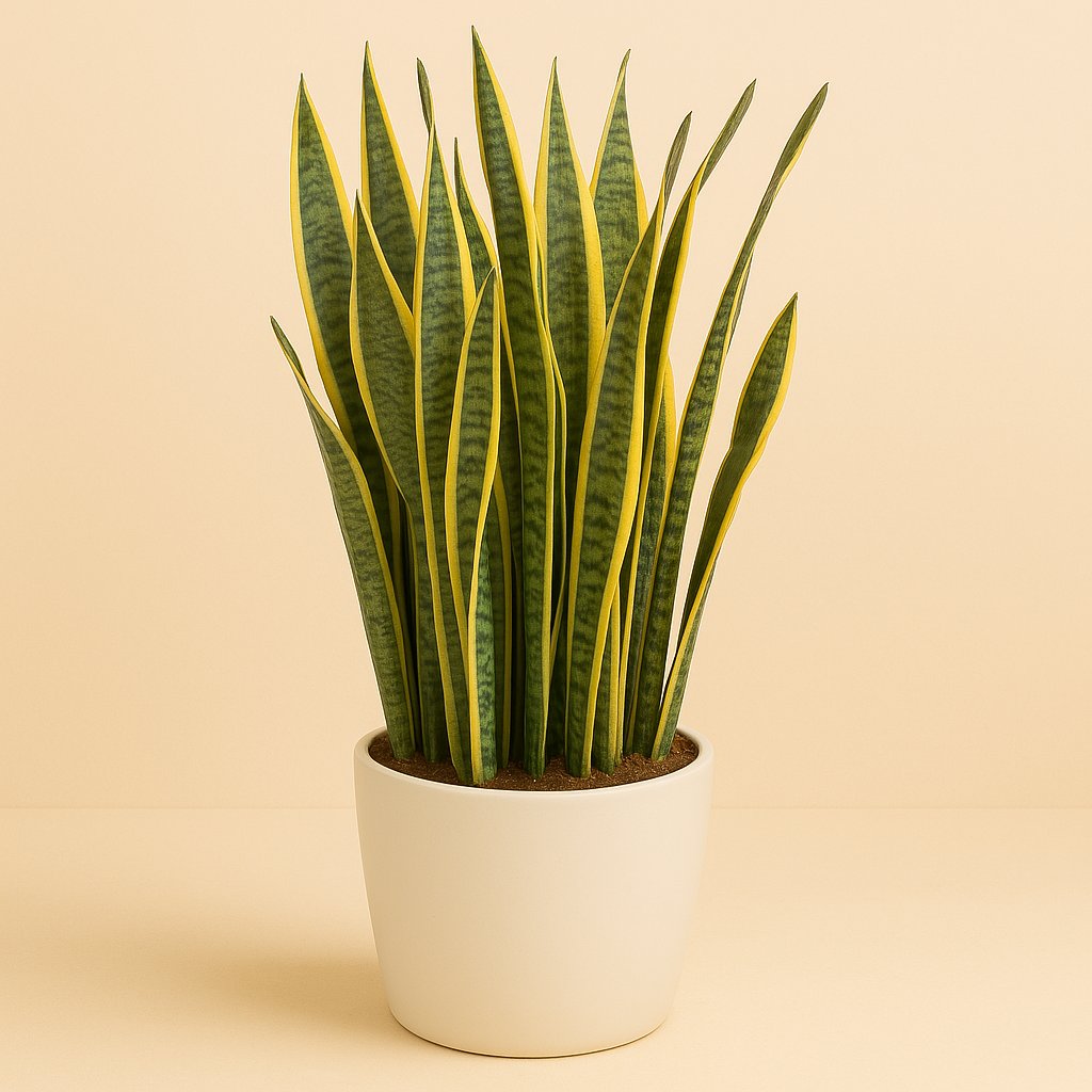 Sansevieria Laurentii - 80cm in einem modernen Studio mit modernem Topf