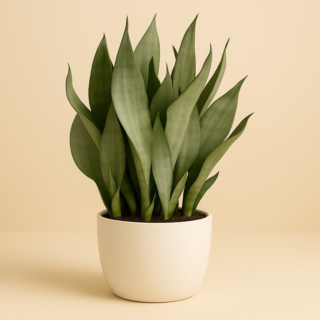 Sanseveria Moonshine - 75cm in einem modernen Studio mit modernem Topf