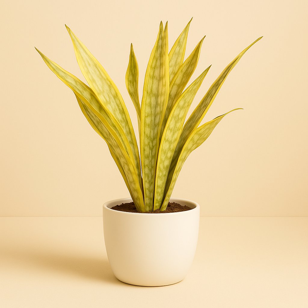 Sansevieria Aubrytniana Metallica - 70cm in einem modernen Studio mit modernem Topf