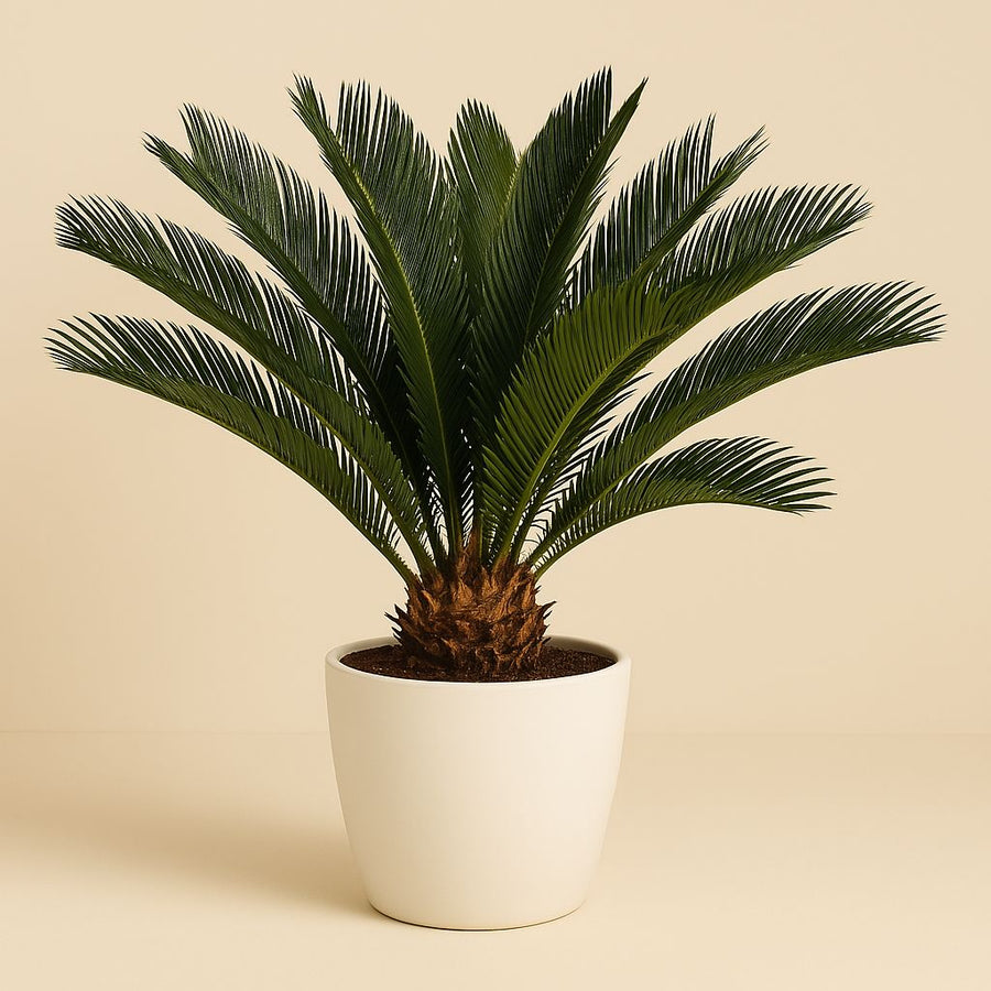 Cycas Revoluta - 75cm in einem modernen Studio mit modernem Topf