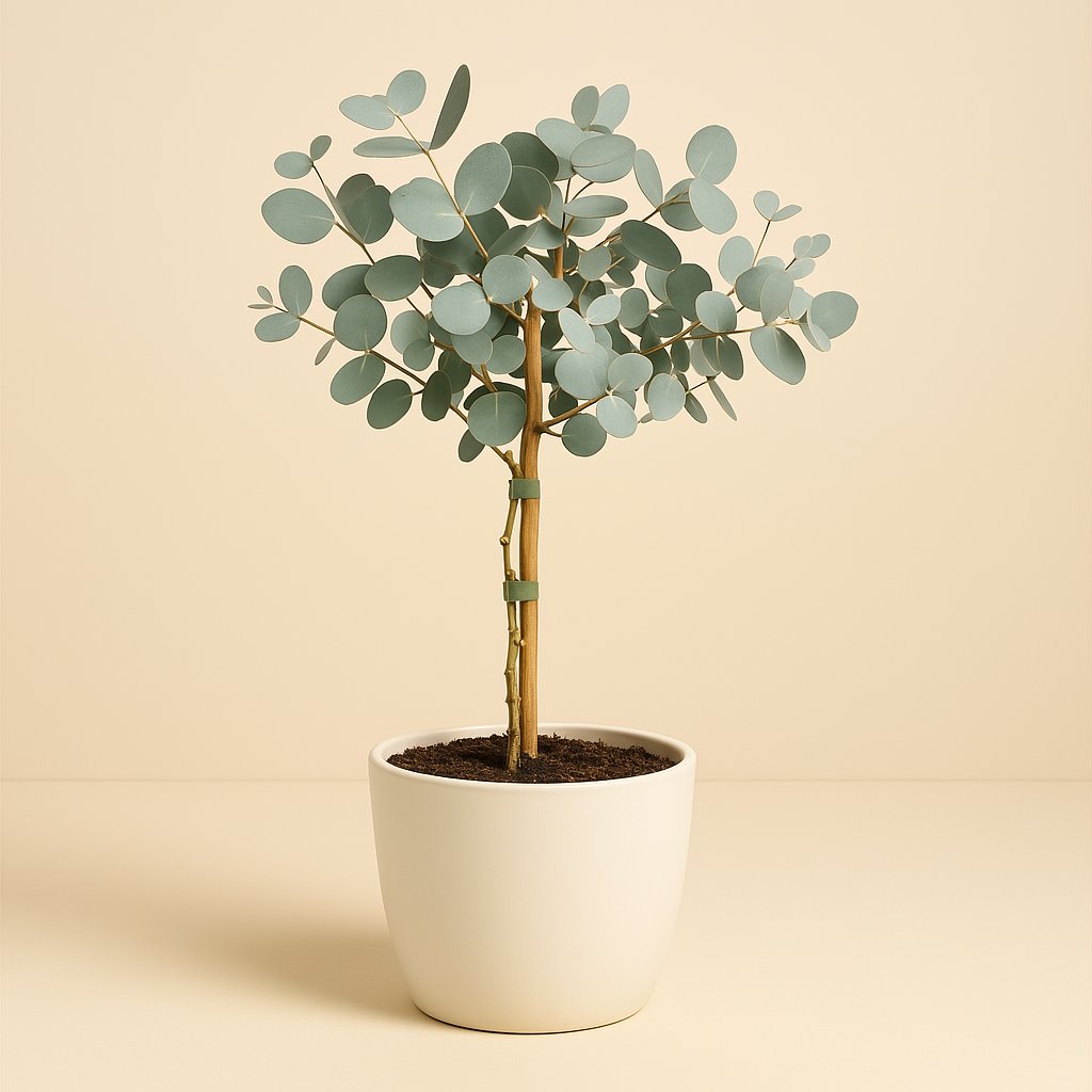 Eucalyptus - 45cm in einem modernen Studio mit modernem Topf