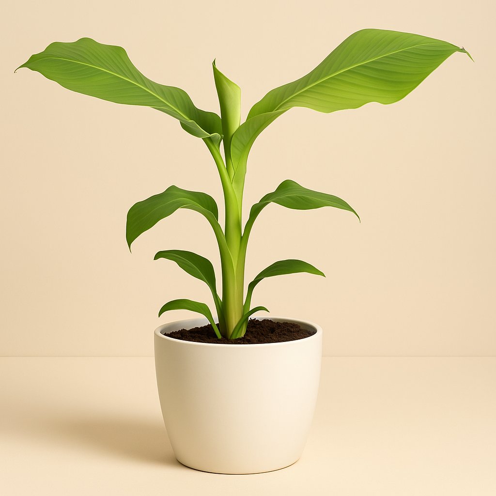 Musa Basjoo - 45cm in einem modernen Studio mit modernem Topf