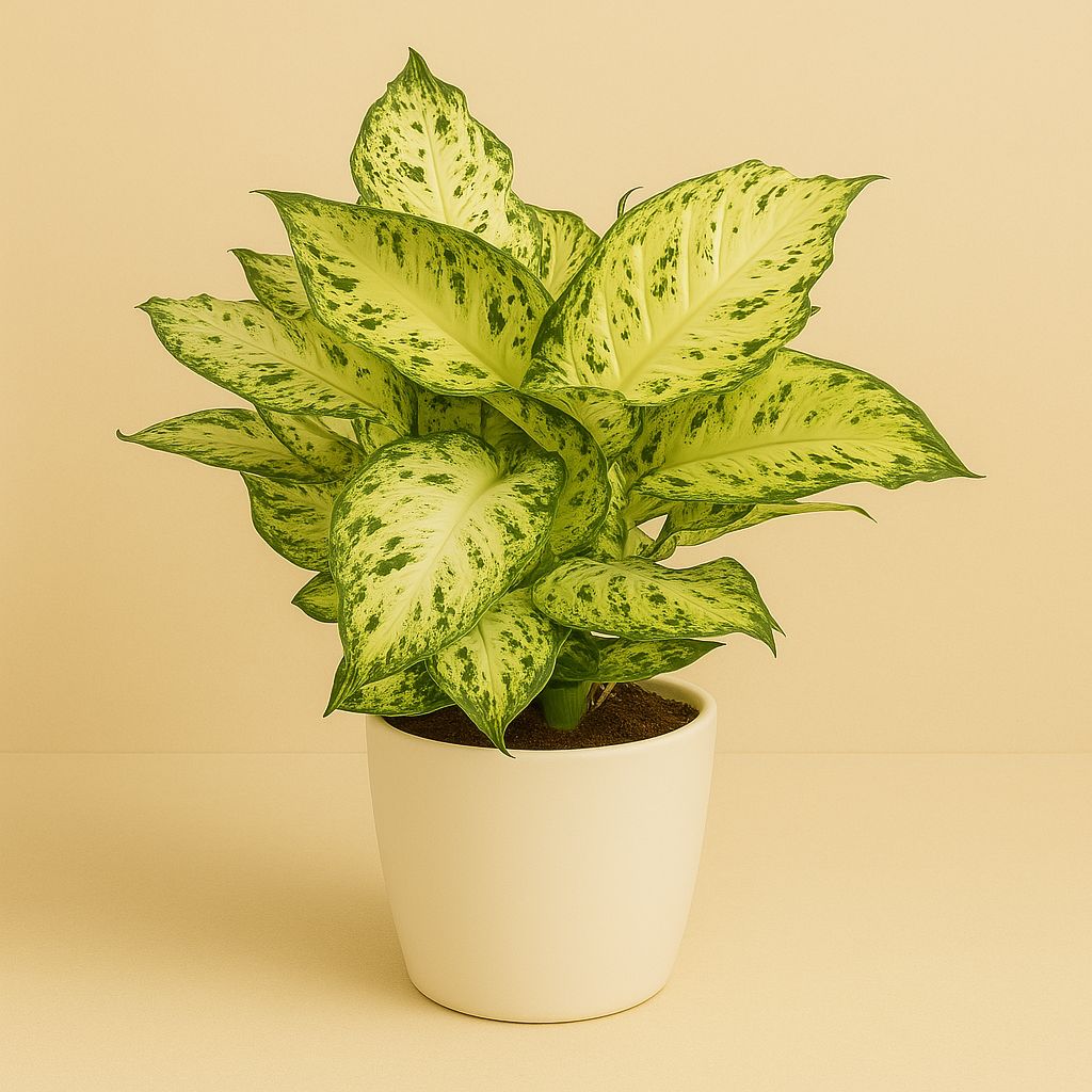 Dieffenbachia Amy - 35cm in einem modernen Studio mit modernem Topf