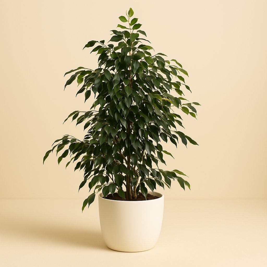Ficus Benjamina Danielle - 140cm in einem modernen Studio mit modernem Topf
