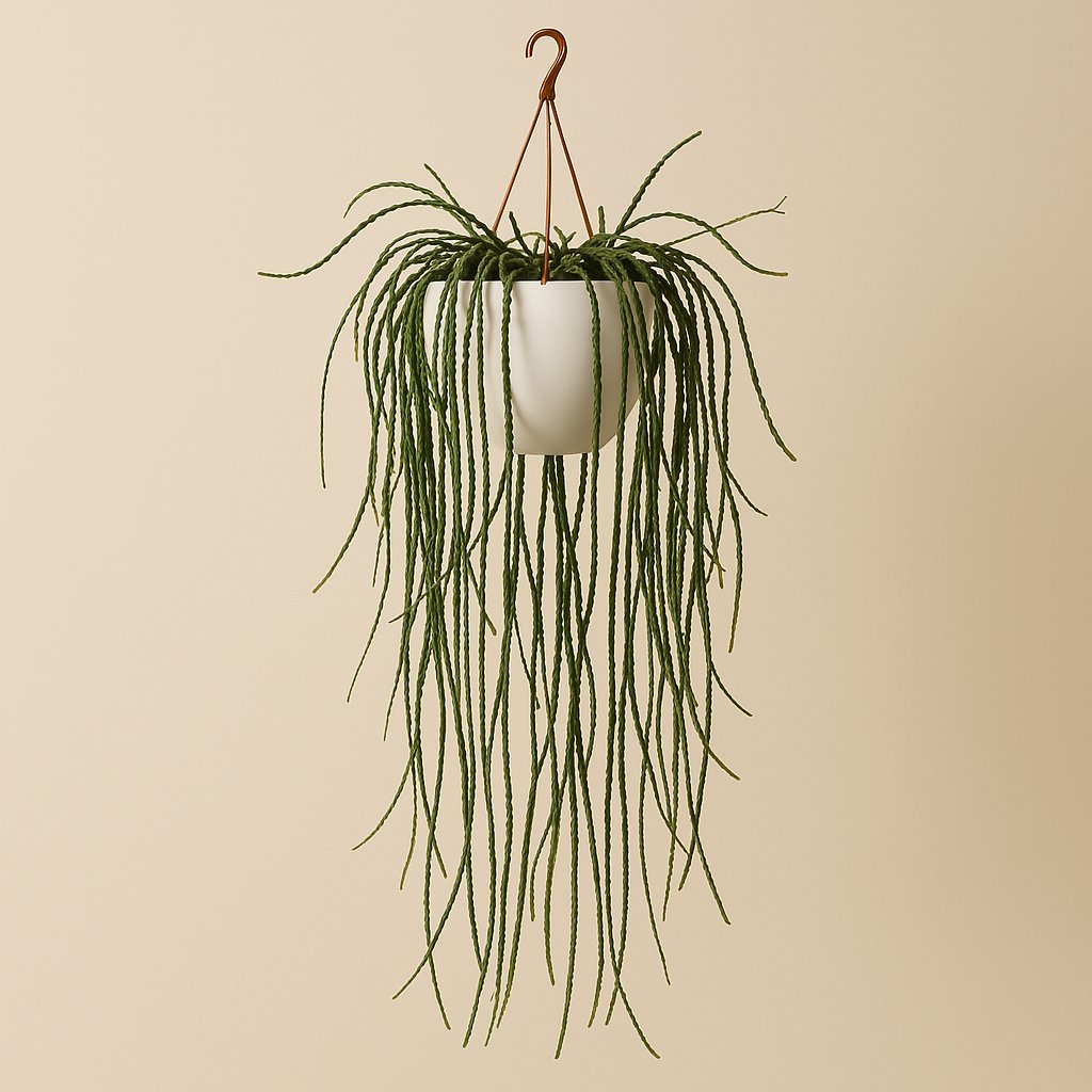 Lepismium Cruciforme - 100cm in einem modernen Studio mit modernem Topf