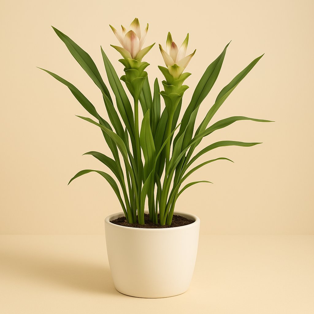 Curcuma Siam Solar - 65cm in einem modernen Studio mit modernem Topf