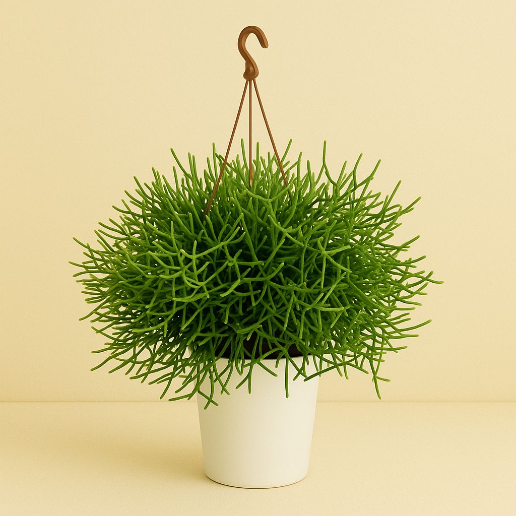 Rhipsalis Heteroclada - 40cm in einem modernen Studio mit modernem Topf