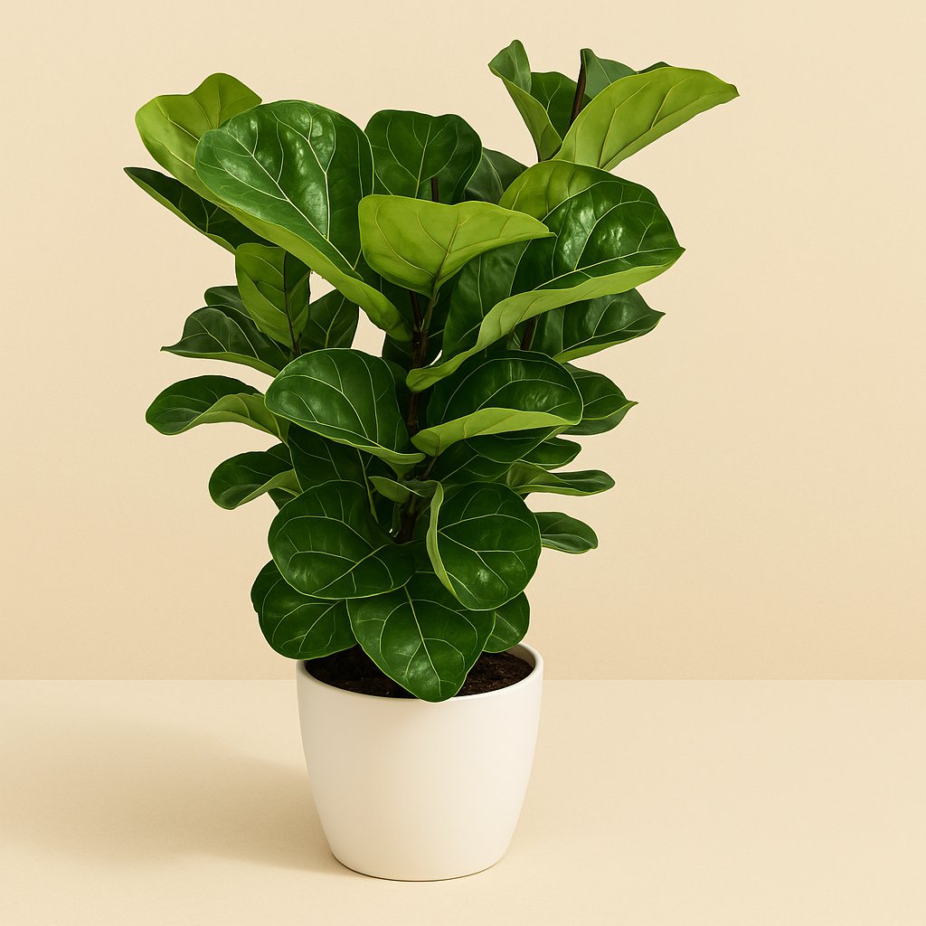 Ficus Lyrata - 80cm in einem modernen Studio mit modernem Topf