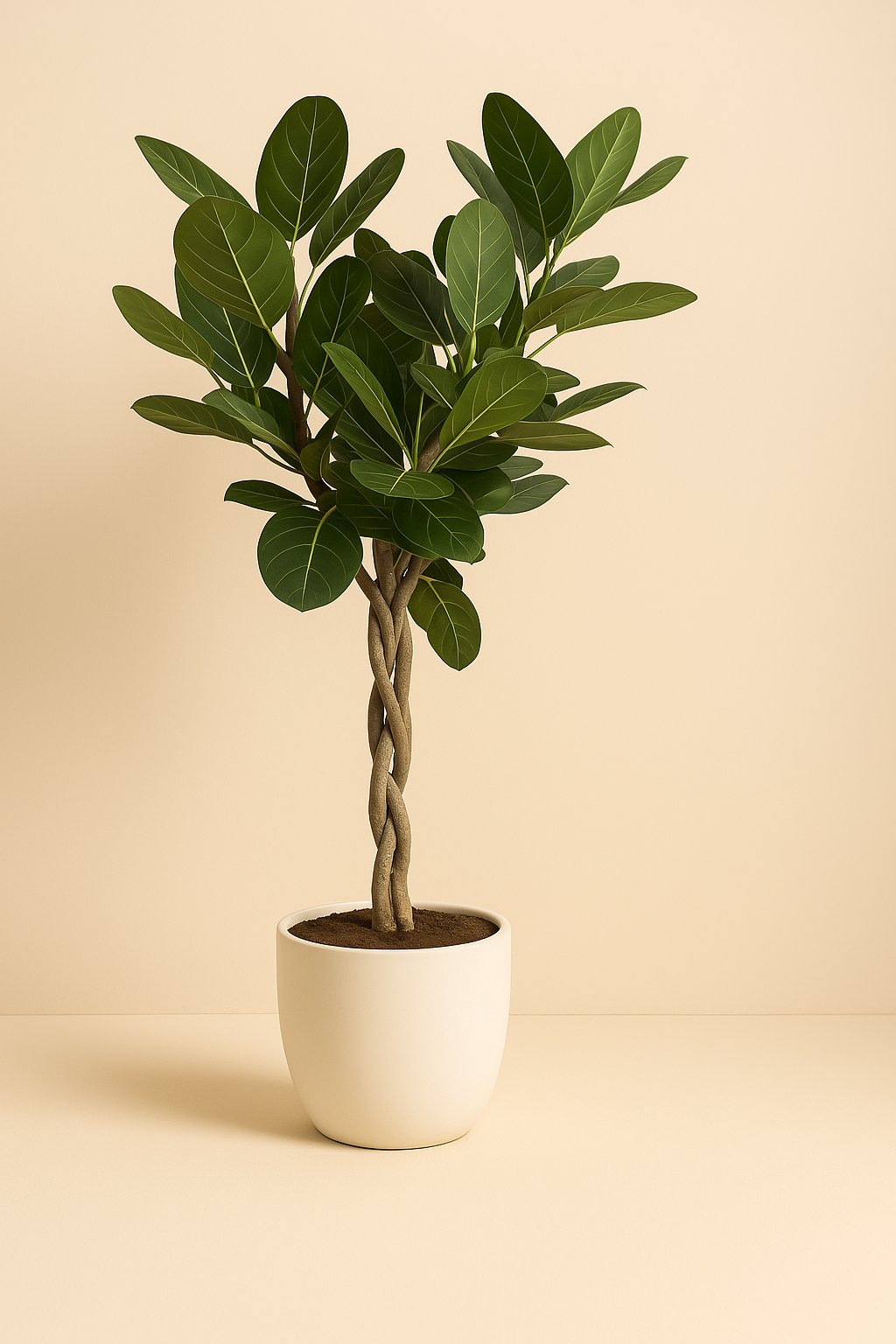 Ficus Benghalensis - 120cm in einem modernen Studio mit modernem Topf