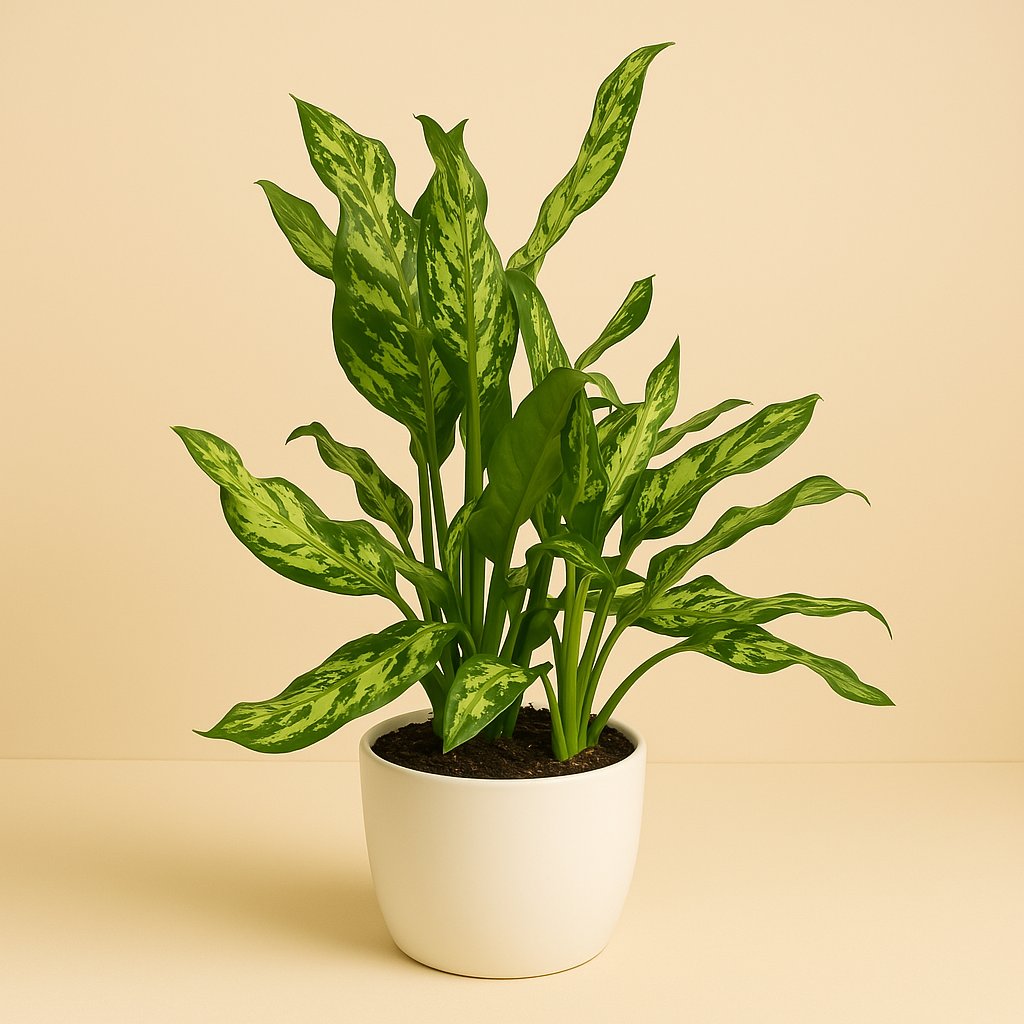 Aglaonema Maria - 55cm in einem modernen Studio mit modernem Topf