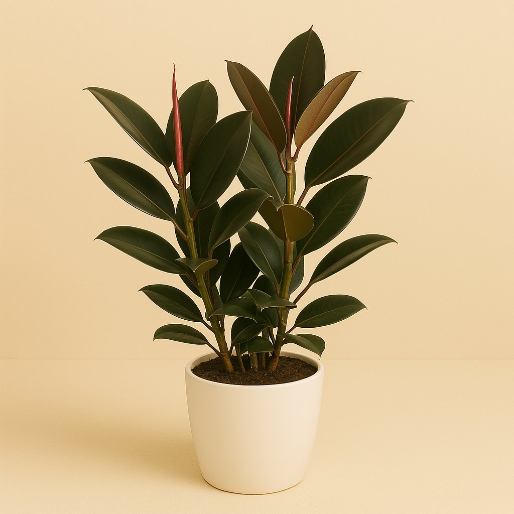 Ficus Melany - 65cm in einem modernen Studio mit modernem Topf
