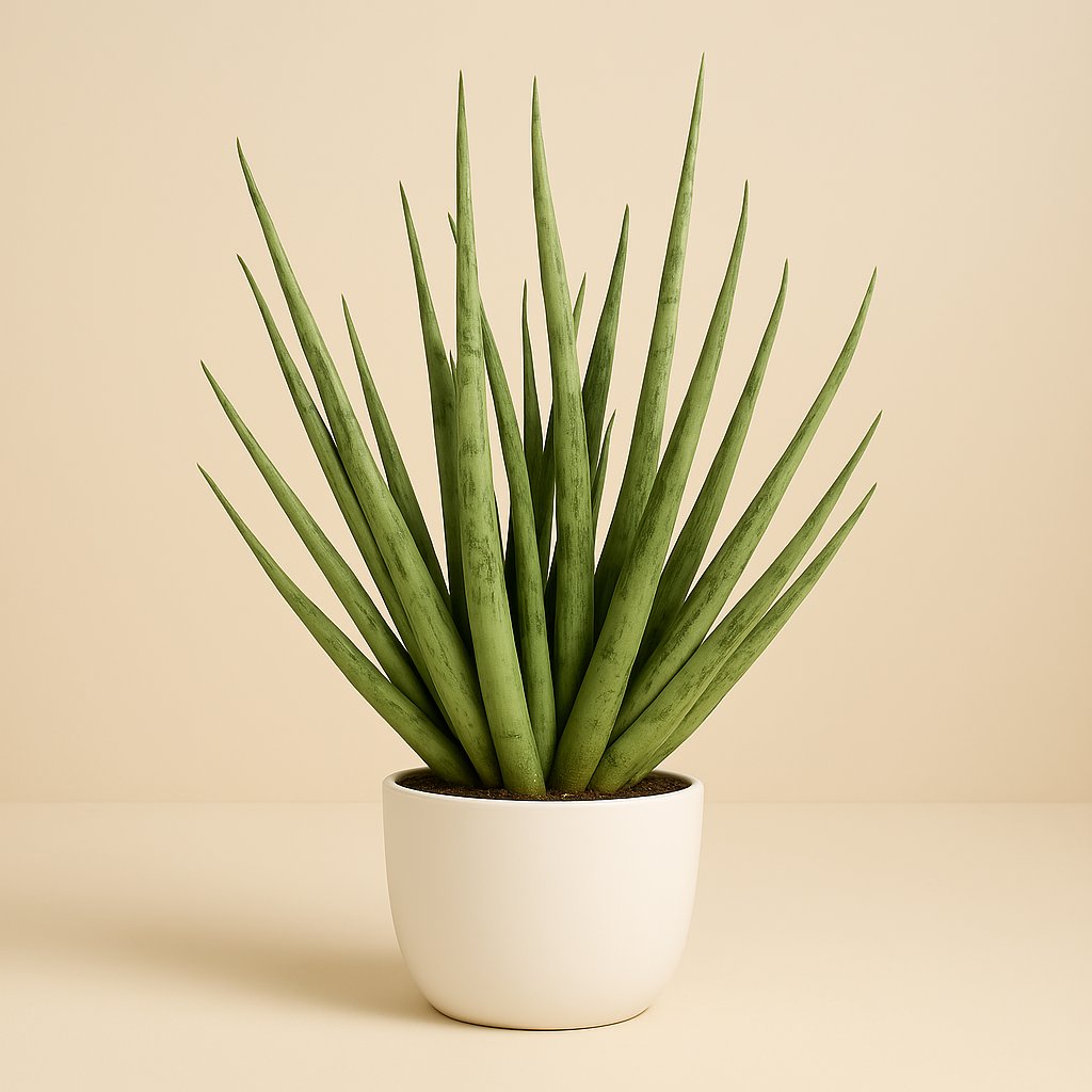 Sansevieria Gracilis Grey - 55cm in einem modernen Studio mit modernem Topf
