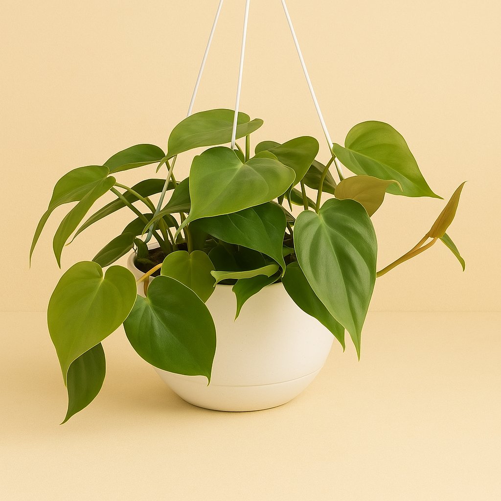 Philodendron Scandens - 20cm in einem modernen Studio mit modernem Topf