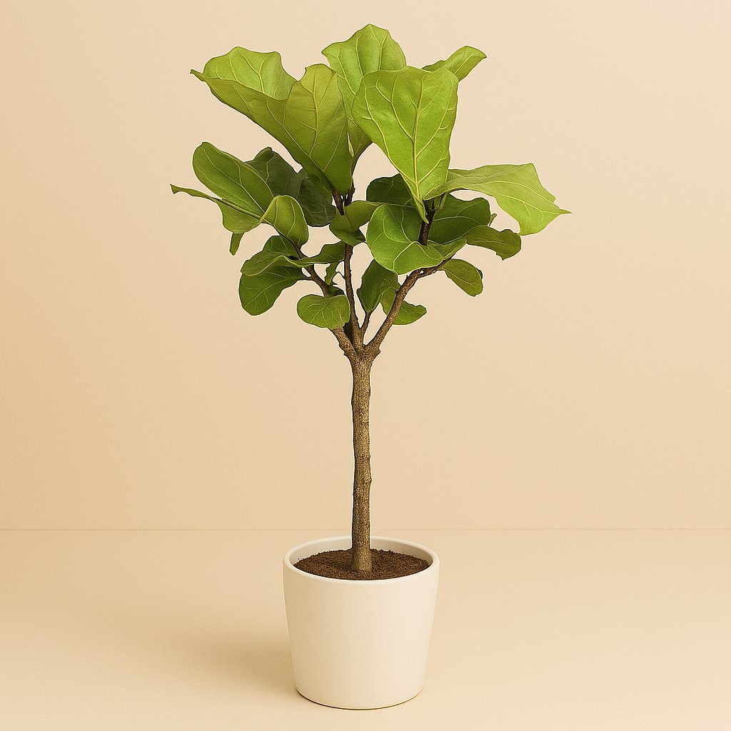 Ficus Lyrata - 120cm in einem modernen Studio mit modernem Topf