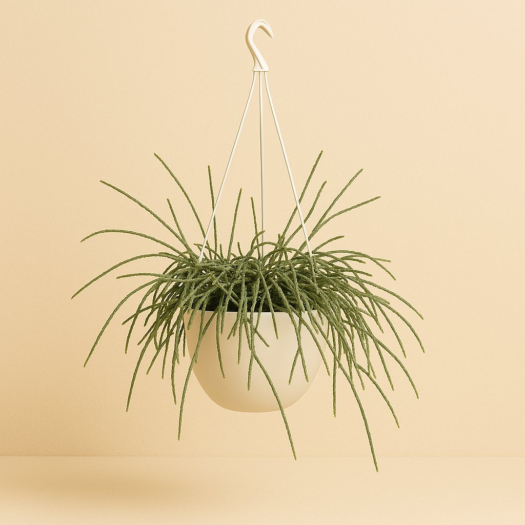 Rhipsalis Pilocarpa - 30cm in einem modernen Studio mit modernem Topf