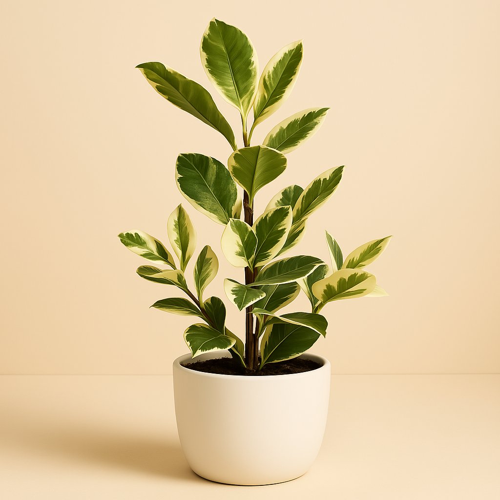 Clusia Rosea White Star - 60cm in einem modernen Studio mit modernem Topf