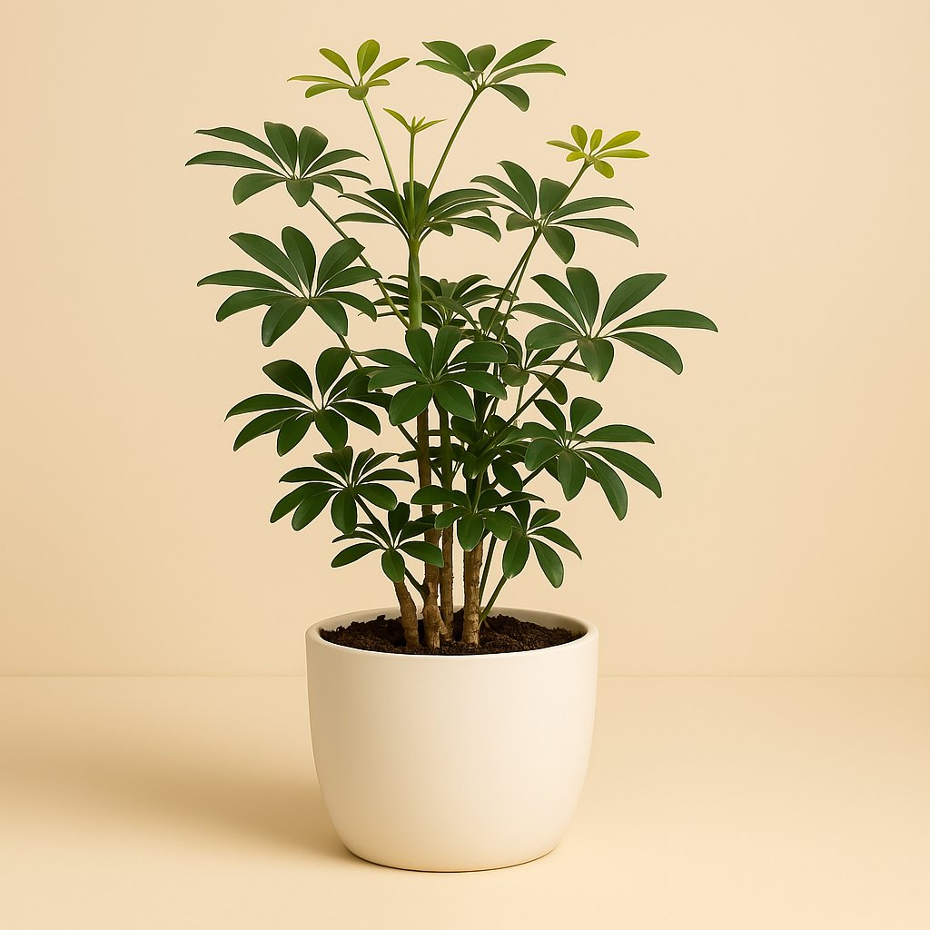 Schefflera Arboricola - 80cm in einem modernen Studio mit modernem Topf