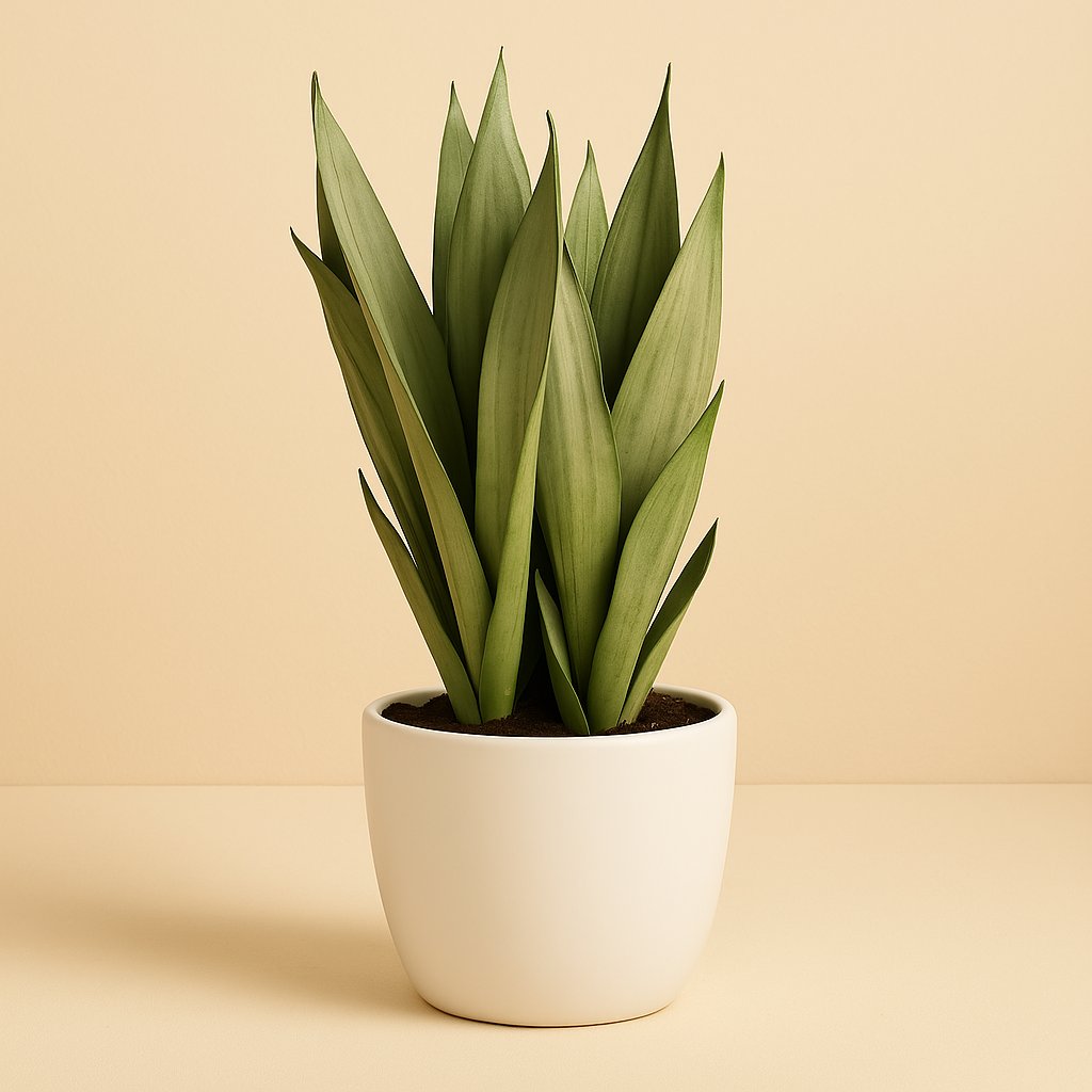 Sansevieria T Moonshine - 70cm in einem modernen Studio mit modernem Topf