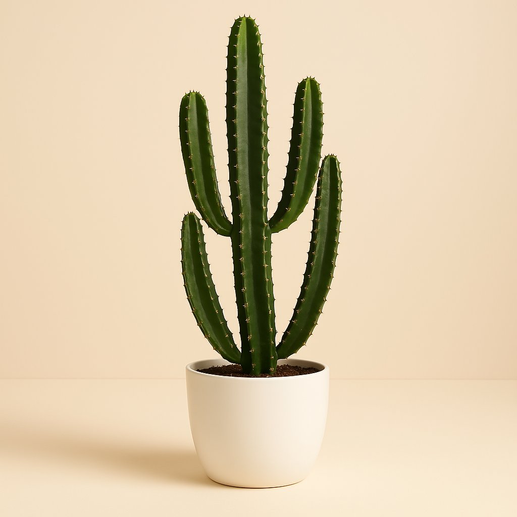 Euphorbia Triangularis - 50cm in einem modernen Studio mit modernem Topf