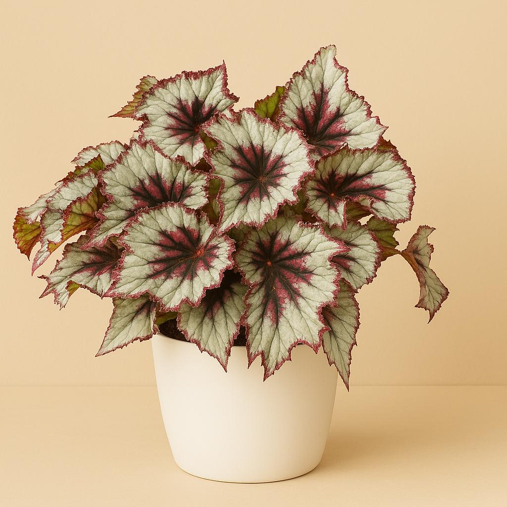 Begonia Evening Glow - 33cm in einem modernen Studio mit modernem Topf