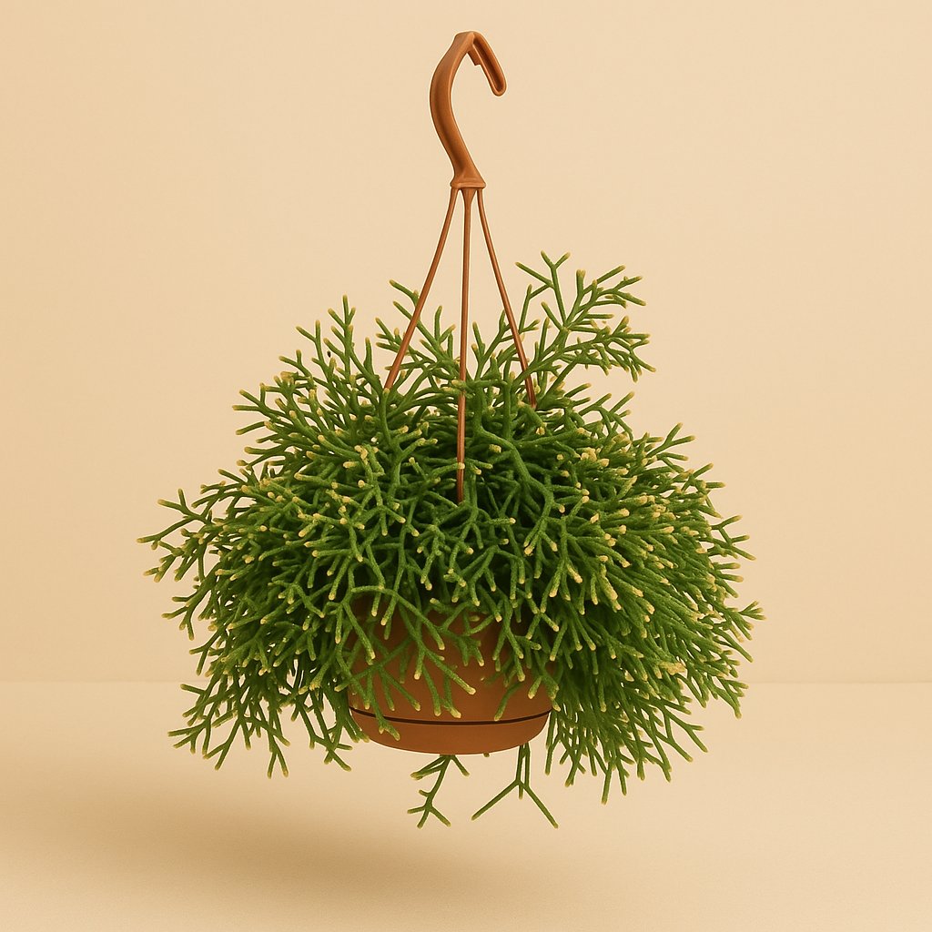 Rhipsalis Clavata - 45cm in einem modernen Studio mit modernem Topf