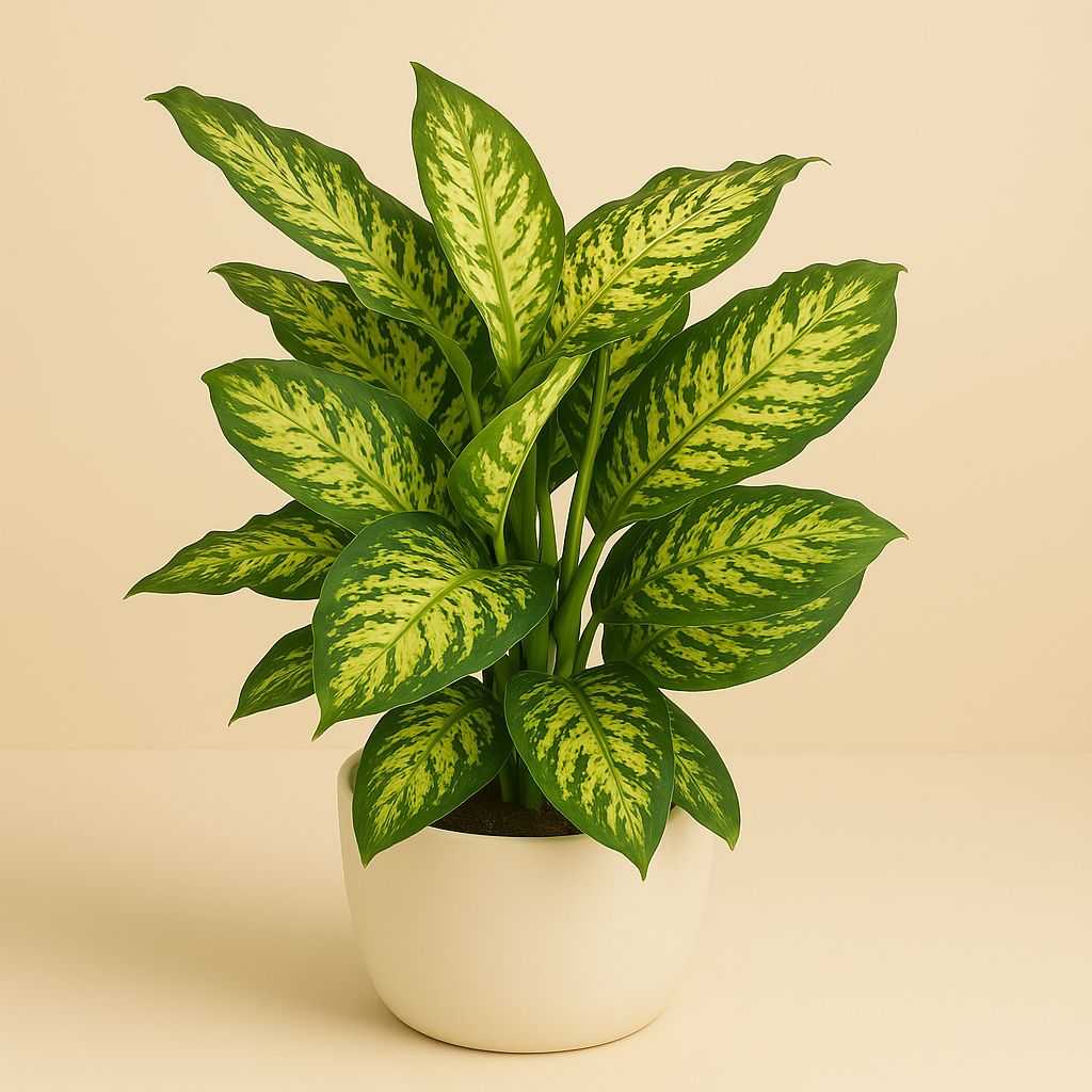 Dieffenbachia Camilla - 75cm in einem modernen Studio mit modernem Topf