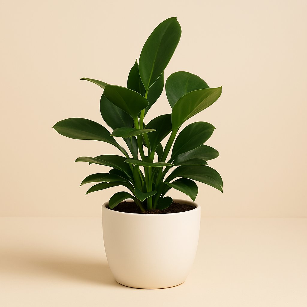 Philodendron Oxypure - 60cm in einem modernen Studio mit modernem Topf