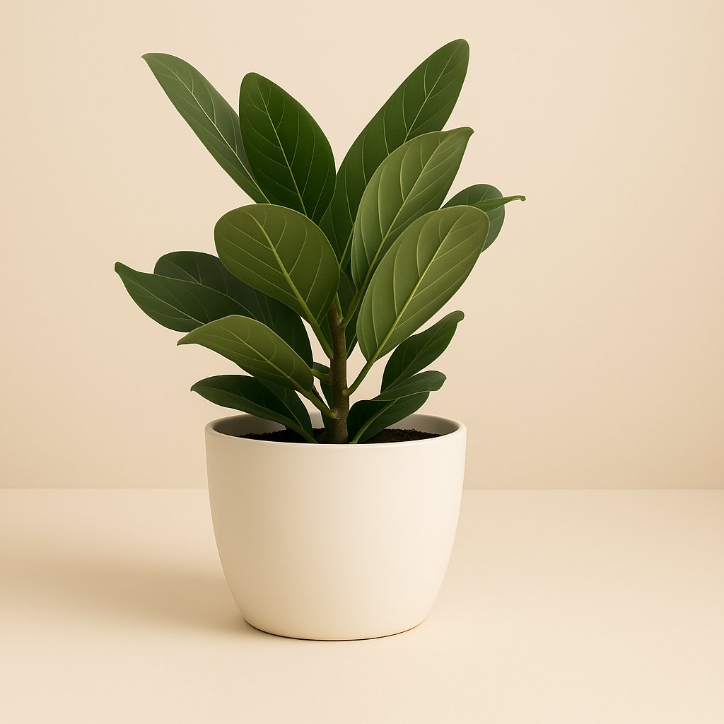 Ficus Benghalensis Audrey - 30cm in einem modernen Studio mit modernem Topf