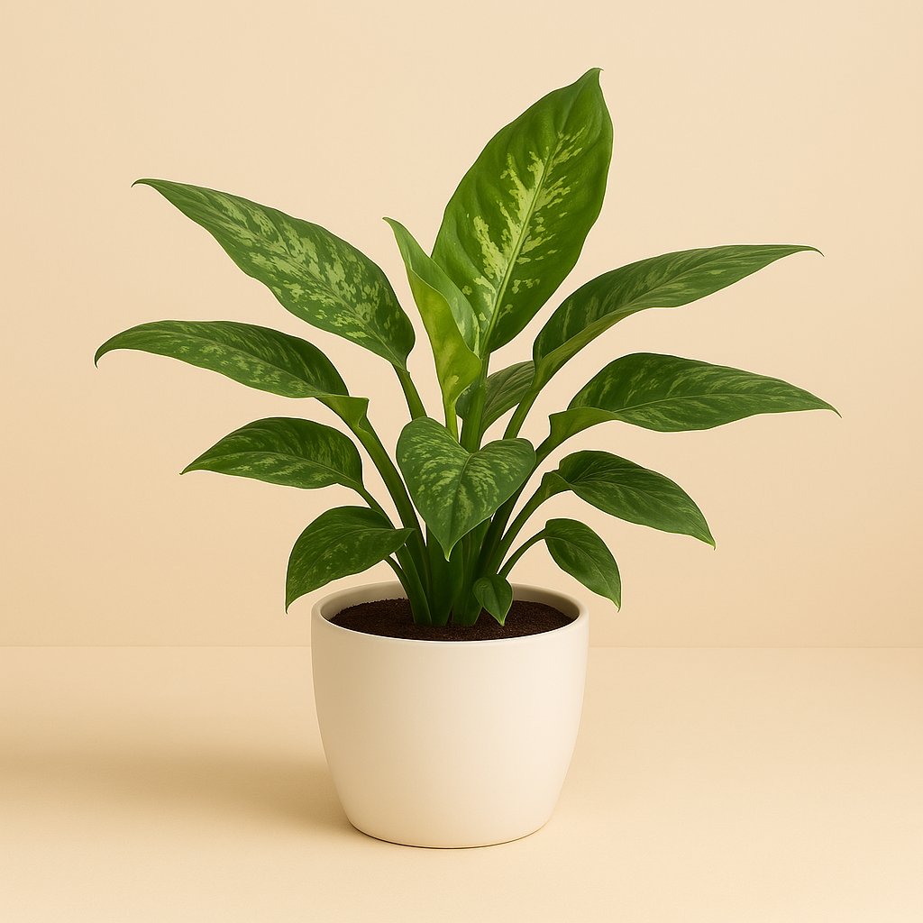 Schismatoglottis Scortechinii - 30cm in einem modernen Studio mit modernem Topf