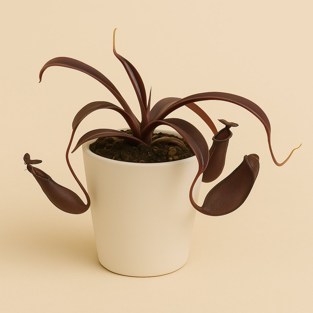 Nepenthes Rebecca Soper - 17cm in einem modernen Studio mit modernem Topf