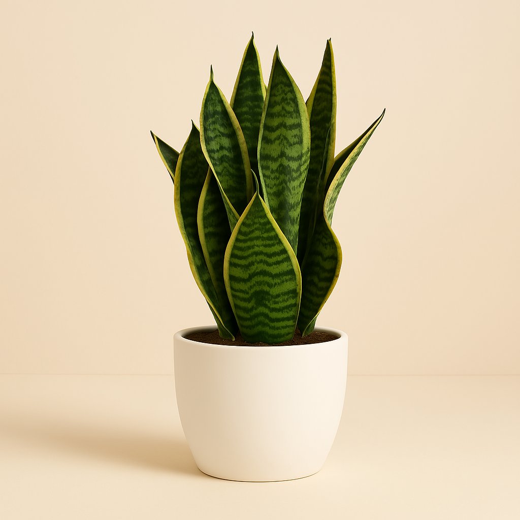 Sansevieria Futura Superb - 35cm in einem modernen Studio mit modernem Topf