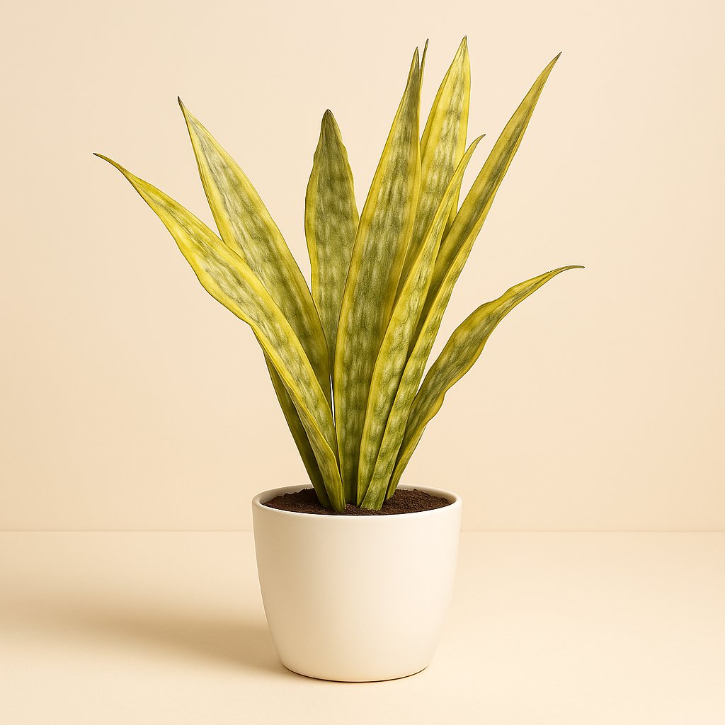 Sansevieria Aubrytniana Lauren - 70cm in einem modernen Studio mit modernem Topf