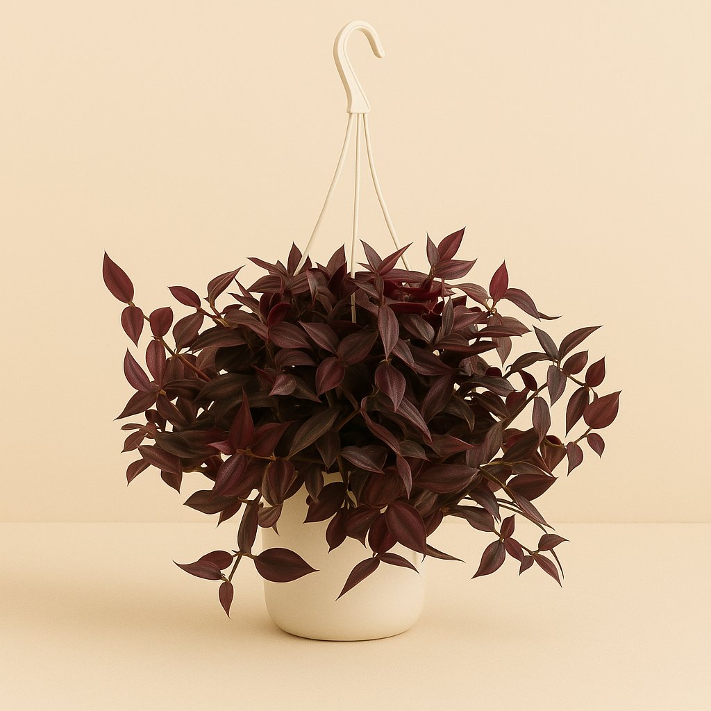 Tradescantia Jewel Red - 25cm in einem modernen Studio mit modernem Topf