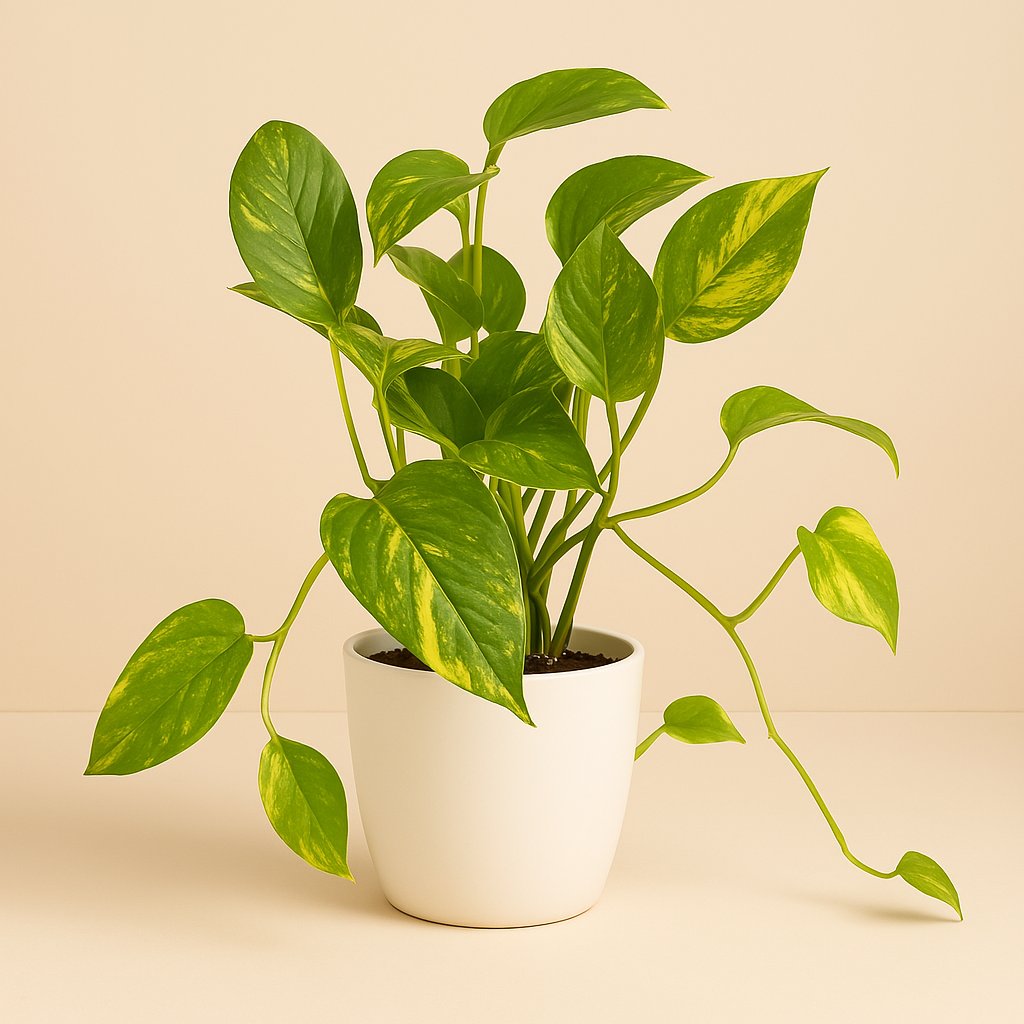 Scindapsus Aureum - 35cm in einem modernen Studio mit modernem Topf
