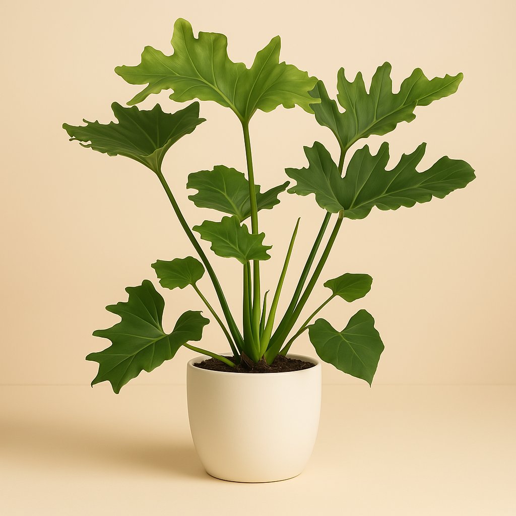 Philodendron Selloum Elefantiana - 100cm in einem modernen Studio mit modernem Topf